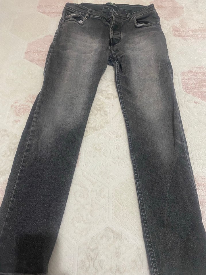 Koyu Gri Yıkamalı Dar Kesim erkek jean — görsel 2/8