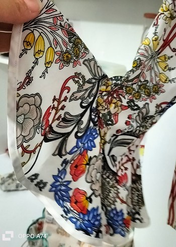 Diğer Renkli Bohem Desenli Uzun Kollu Bluz