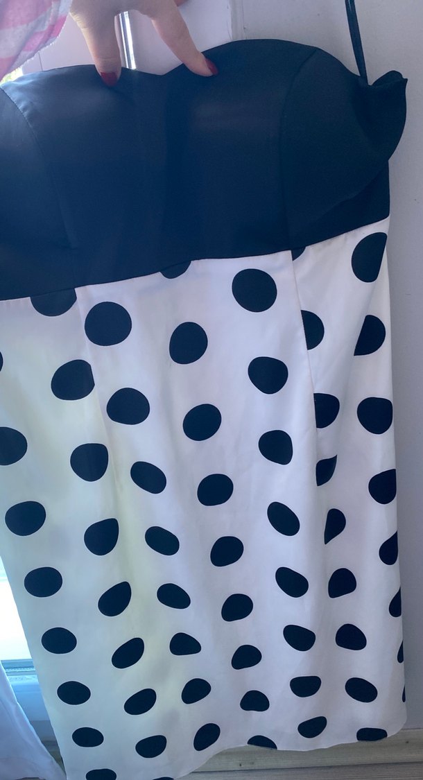 Puantiye Desenli Midi elbise - Görsel 4