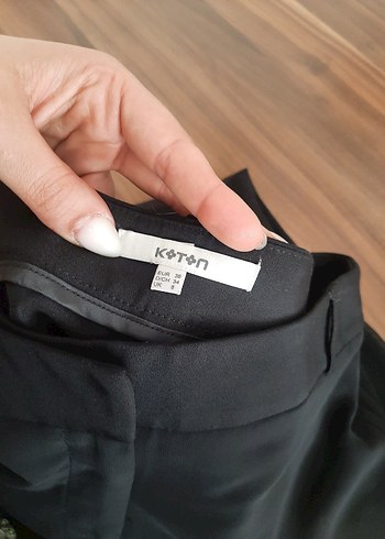 koton siyah şifon şort pantolon