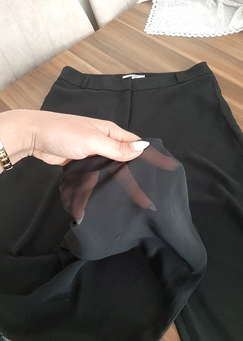 36 Beden koton siyah şifon şort pantolon