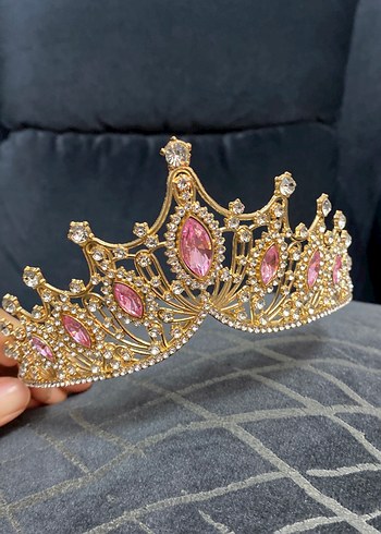 Pembe Taşlı Parlak Taç - Görsel 2