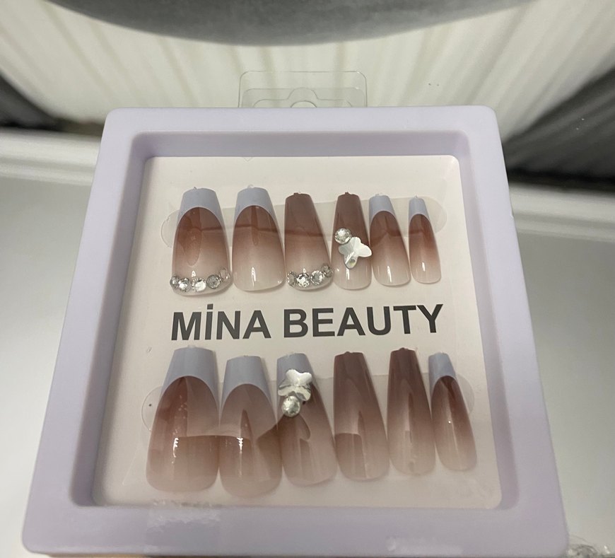 Bordo Parlak Takma Tırnak Seti - Görsel 2