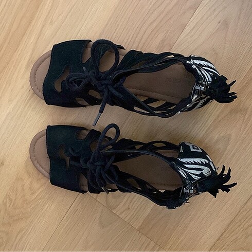 39 Beden boho chic topuklu sandalet