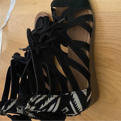 39 Beden siyah Renk boho chic topuklu sandalet