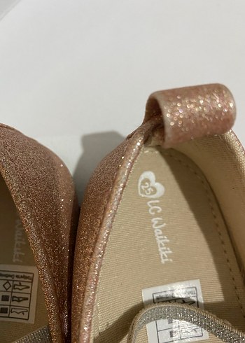 Kız Çocuk Bej Parlak Fiyonklu Babet - Görsel 2