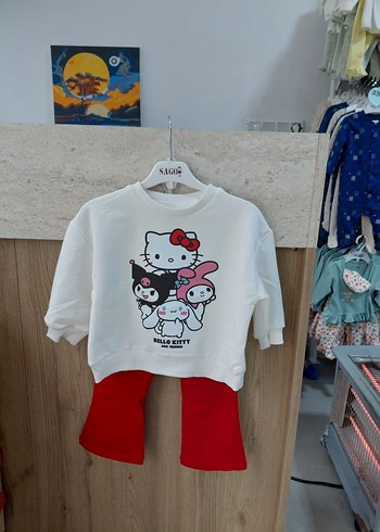 Beyaz Baskılı Kız Sweatshirt - Görsel 2