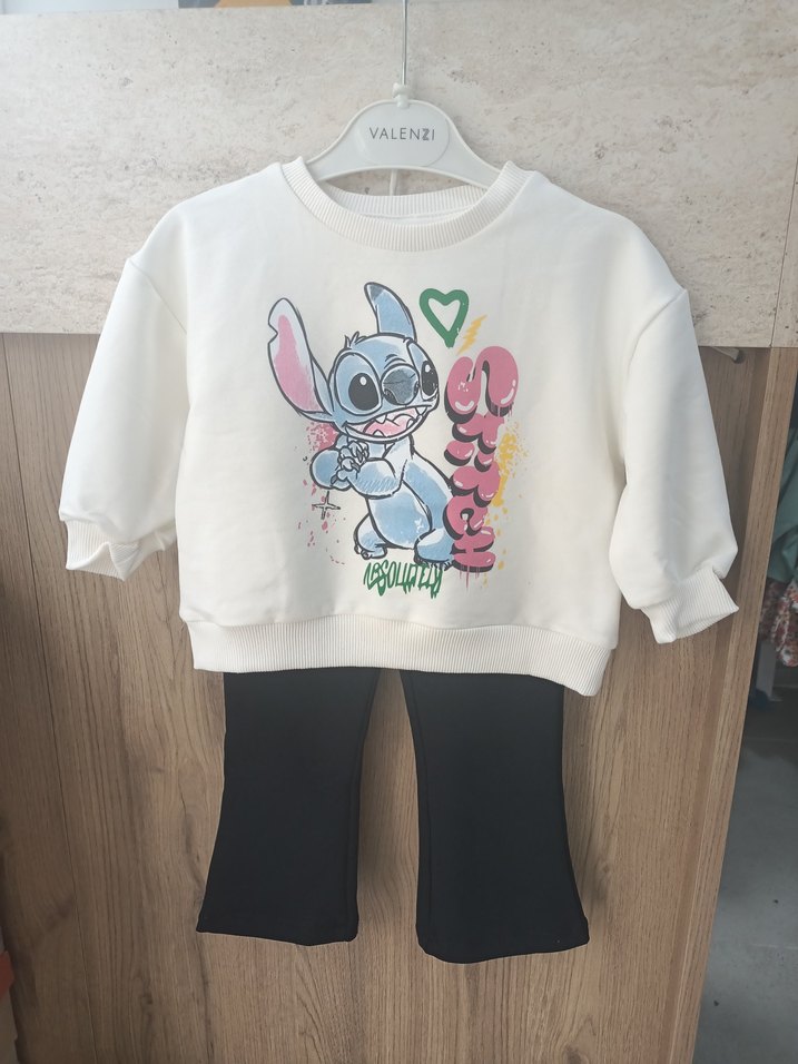 Baskılı Beyaz Pamuklu Kız Sweatshirt - Görsel 2