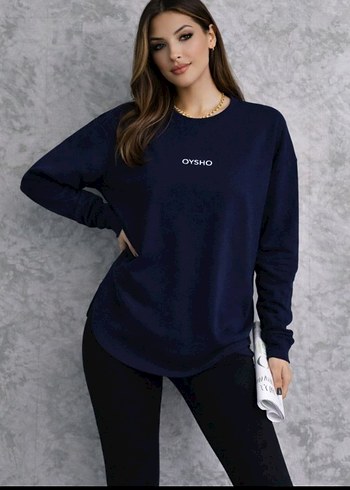 Oysho Siyah Oversize Sweatshirt - Görsel 3