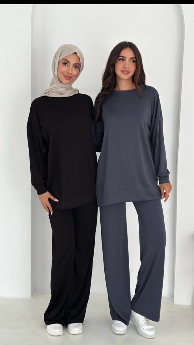 Gri Ve Siyah Kadın Oversize Takım Elbise - Görsel 2