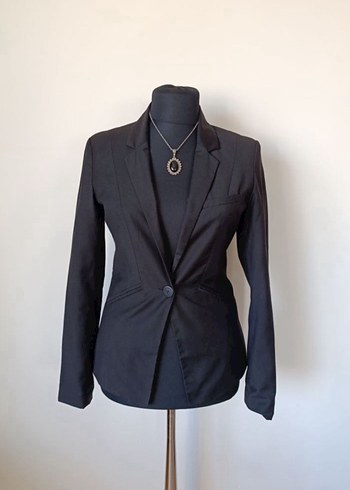office siren bershka siyah fitted blazer ceket
