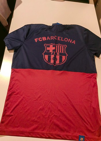 FC Barcelona Baskılı Kırmızı Lacivert Erkek Spor Tişörtü