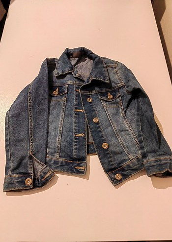 Düğmeli Mavi Kadın Denim Ceket