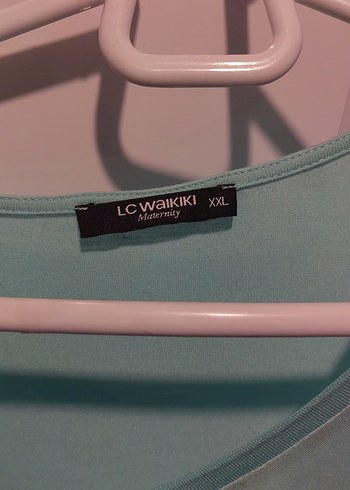 Turkuaz Puantiyeli  Tişörtü V Yaka - Görsel 3