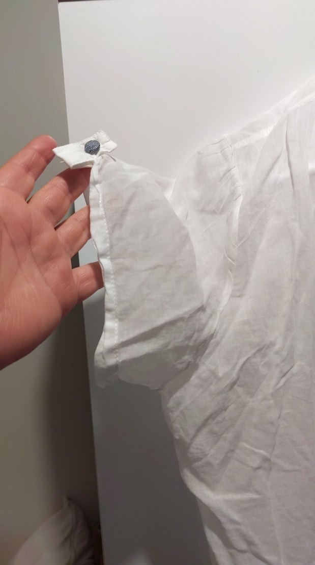 Nakışlı, Kısa Kollu, Gevşek Kesim Kadın Gömlek - Görsel 4