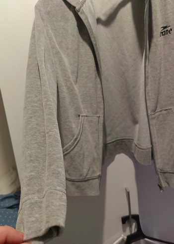 Gri Fermuarlı Kadın eşofman üstü - Görsel 2