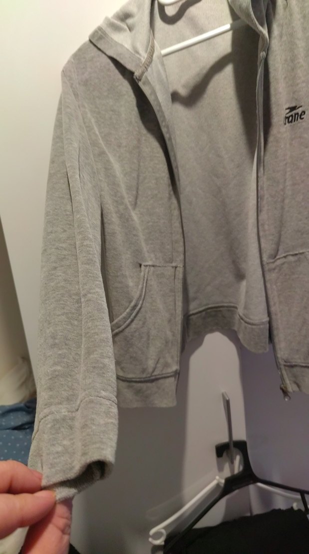 Gri Fermuarlı Kadın eşofman üstü - Görsel 2