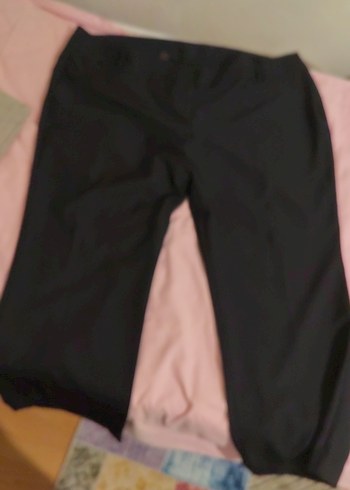 Gri Bol Kesim Midi Kot Pantolon - Görsel 4