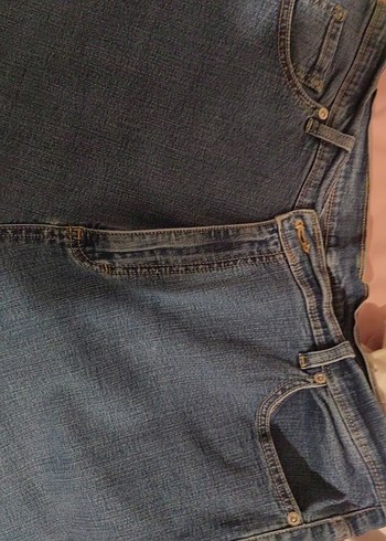 Gri Bol Kesim Midi Kot Pantolon - Görsel 2