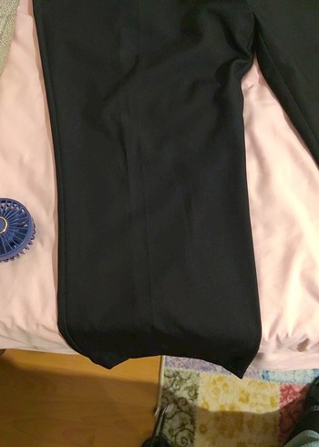 Gri Bol Kesim Midi Kot Pantolon - Görsel 5