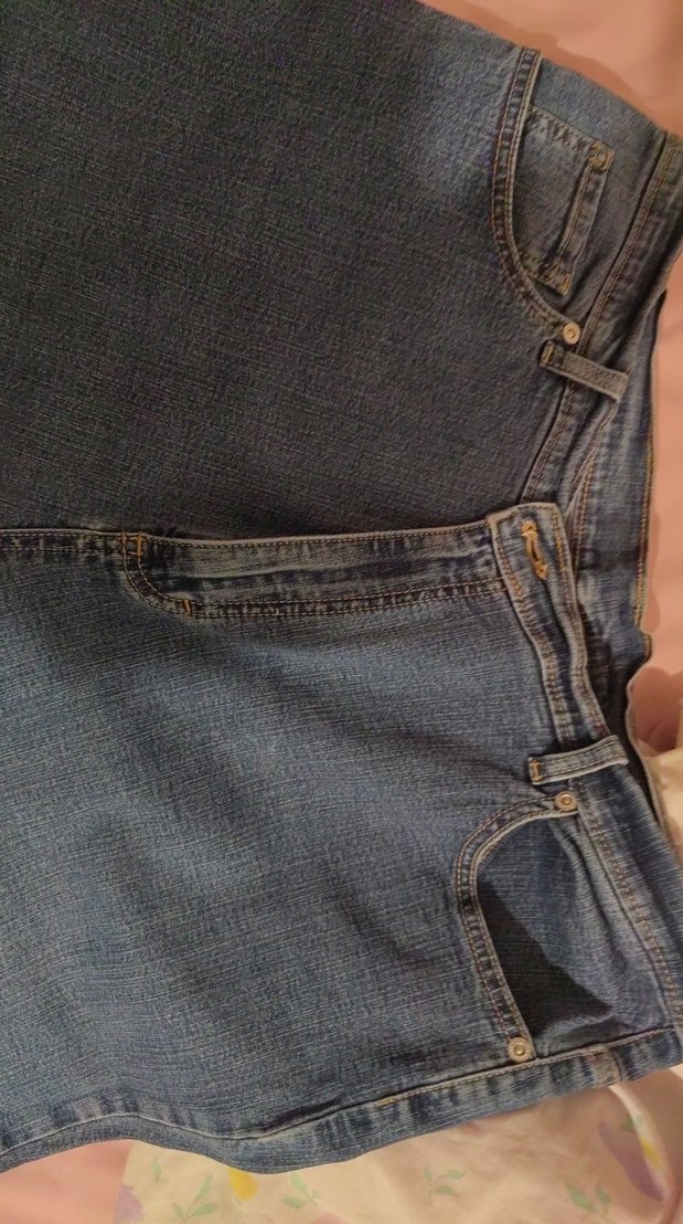 Gri Bol Kesim Midi Kot Pantolon - Görsel 2