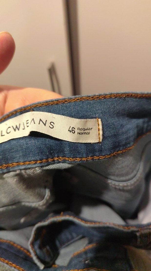 Kadın Lacivert Bol Kesim Midi Kot Pantolon - Görsel 3