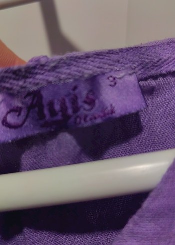 Mor Bohem Uzun Kollu Keten Gömlek - Görsel 3