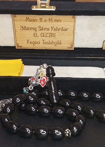 Kara Kehribar EL CEZİRE tesbih