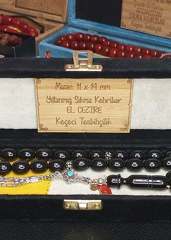  Beden siyah Renk Kara Kehribar EL CEZİRE tesbih