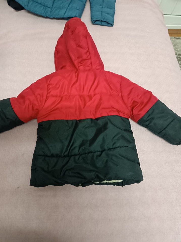 Kırmızı Siyah Fermuarlı Erkek Çocuk Mont - Görsel 4