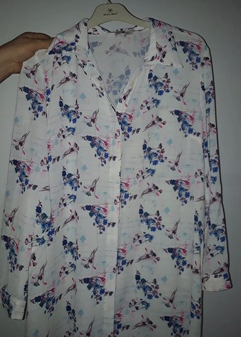 Uzun Kollu Bohem Desenli Kadın Gömlek - Görsel 2