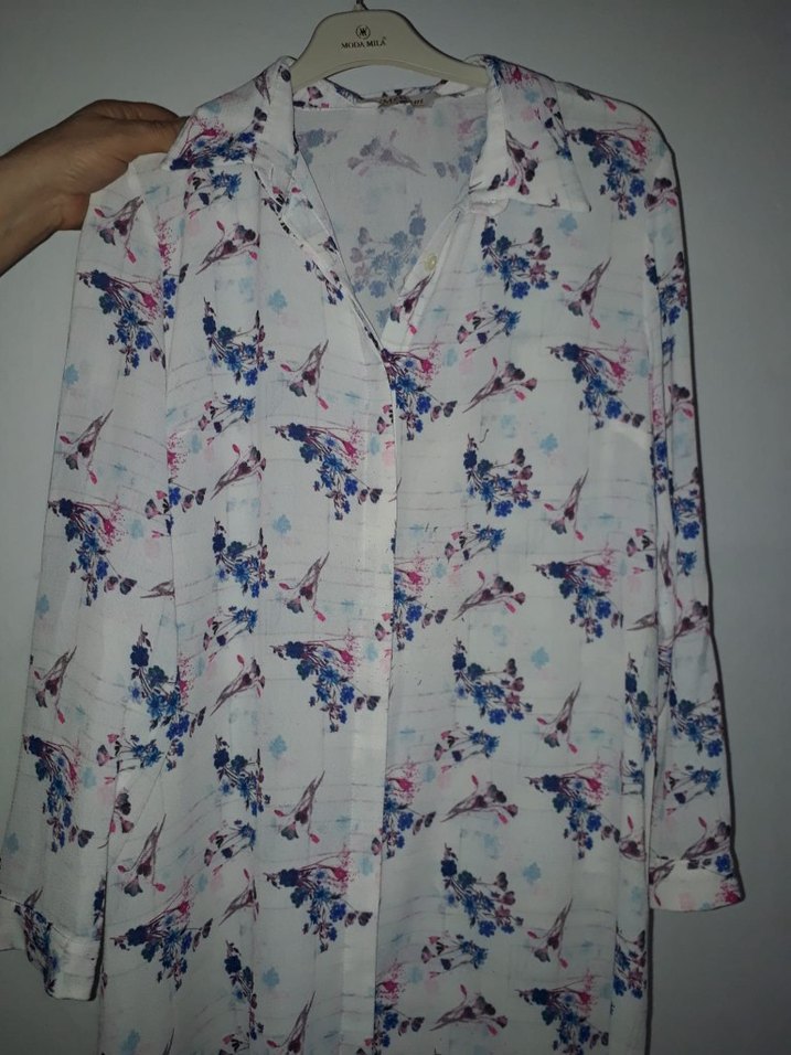 Uzun Kollu Bohem Desenli Kadın Gömlek - Görsel 2