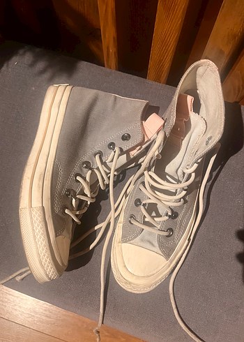 Converse // Gri pembe Kadın Spor Ayakkabı, Düz Taban, Spor Tarzı
