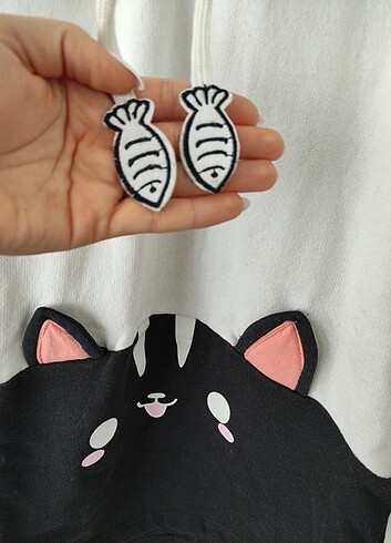 xl Beden Kedi kulaklı sweat