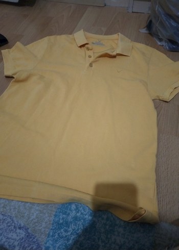 Erkek Sarı Kısa Kollu Polo Tişört