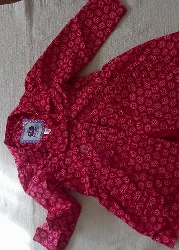 LC Waikiki Renkli Baskılı Düğmeli Kız ceketi