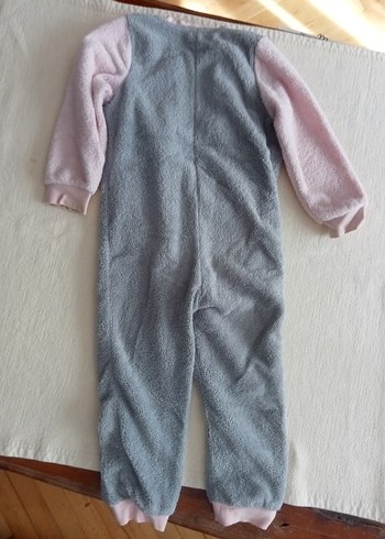 LC Waikiki Kız Çocuk Gri Peluş Tulum Pijama