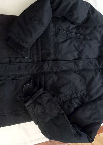 Düğmeli Siyah Erkek Mont - Görsel 3