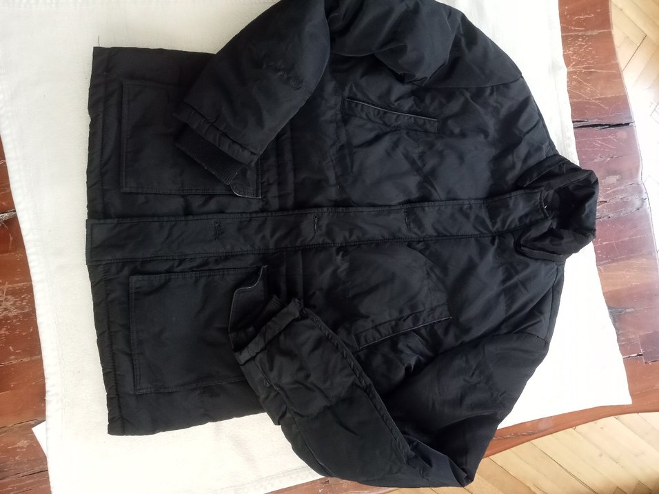 Düğmeli Siyah Erkek Mont - Görsel 3