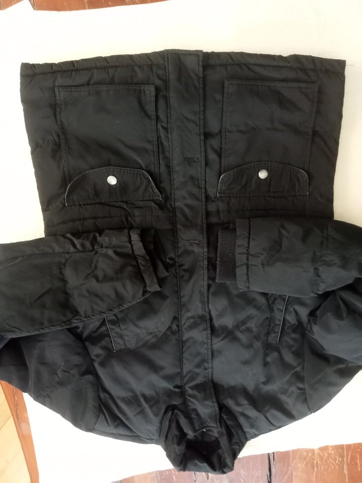 Düğmeli Siyah Erkek Mont - Görsel 4