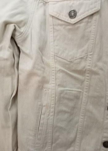 Mudo Düğmeli Beyaz Erkek Denim Ceket - Görsel 5