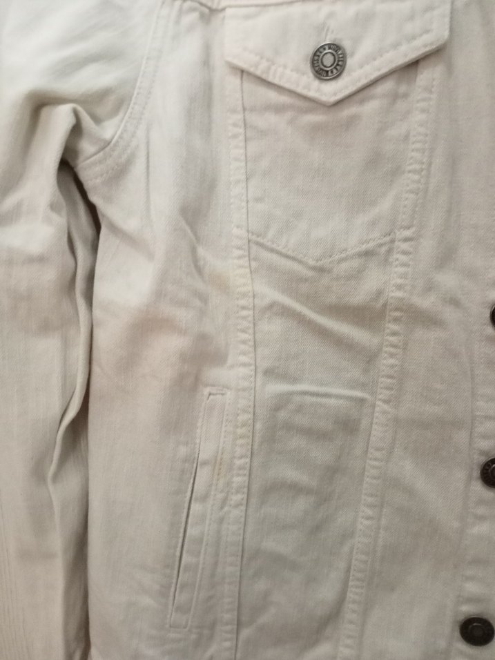 Mudo Düğmeli Beyaz Erkek Denim Ceket - Görsel 5