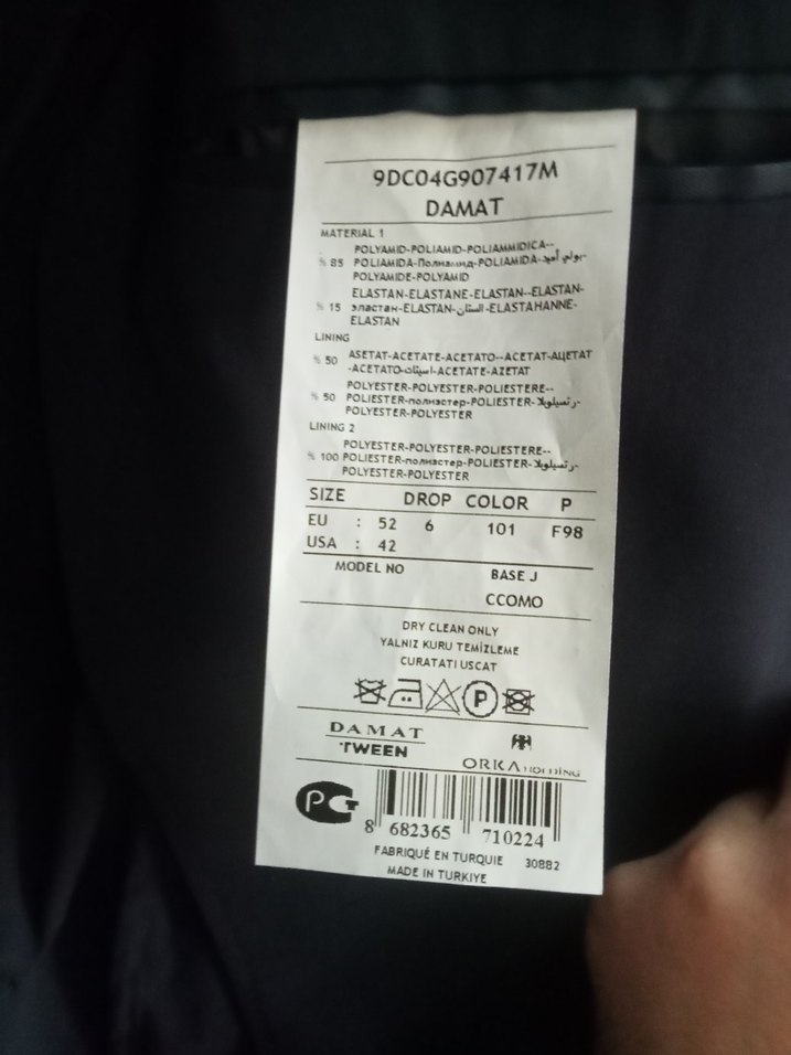 Damat Lacivert Erkek Düz Kesim Blayzer Ceket - Görsel 5