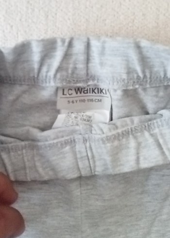 LC Waikiki Kız Çocuk Gri Çok Renkli Bağlama Desenli Tayt