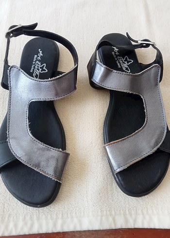 Gri Siyah Tokalı kadın Terlik - Görsel 6