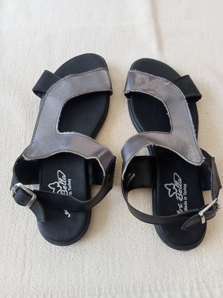 Gri Siyah Tokalı kadın Terlik - Görsel 3