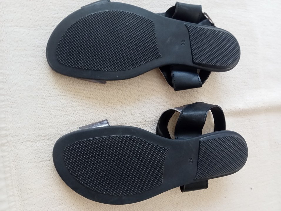 Gri Siyah Tokalı kadın Terlik - Görsel 4