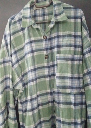 Düğmeli, Uzun Kollu, Gevşek Kesim Kadın Gömlek - Görsel 3