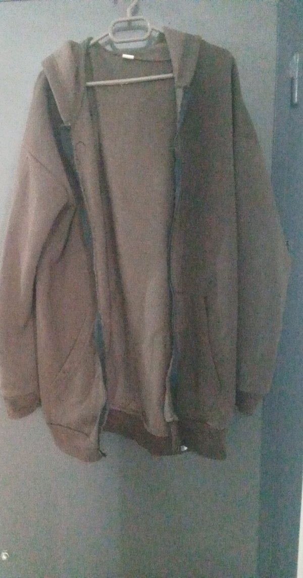 kahverengi Erkek Midi Boy Rahat Kesim Fermuarlı Ceket - Görsel 2