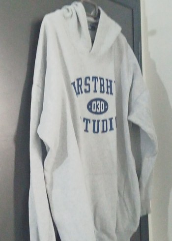 Gri Kapüşonlu Kadın Sweatshirt - Görsel 2